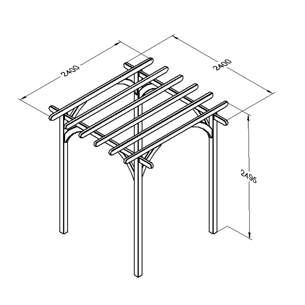 Ultima Pergola – 2.4 x 2.4m