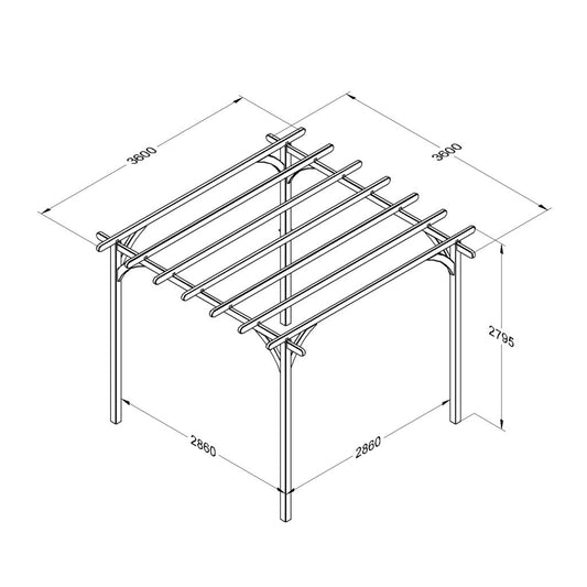 Ultima Pergola – 3.6 x 3.6m
