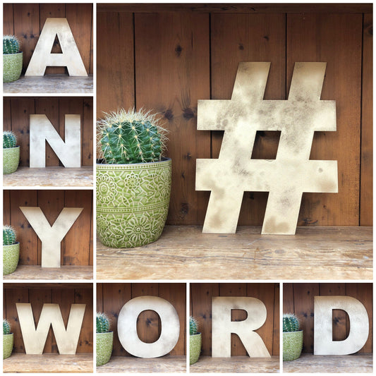 5" or 12" Coloured Metal Alphabet Letters A–Z & 0–9 | Choose Your Colour