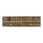 6 Drawer Unit, Driftwood Effect Drawers With Pebble Handles, Freestanding or Wall Mountable