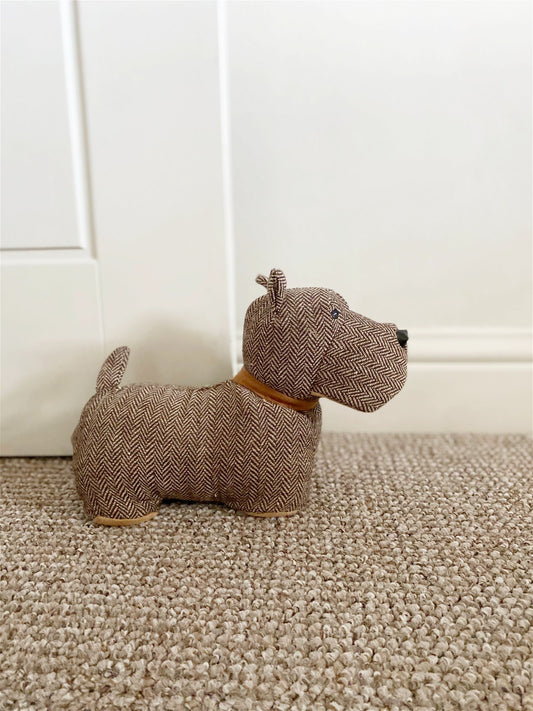 Scottish Terrier Doorstop Brown