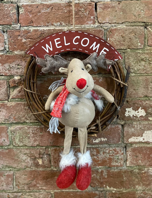 Red Nose Deer Wall Decoration 46cm