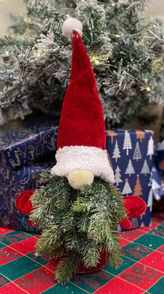 Santa With Tree Branch Decoration 30cm