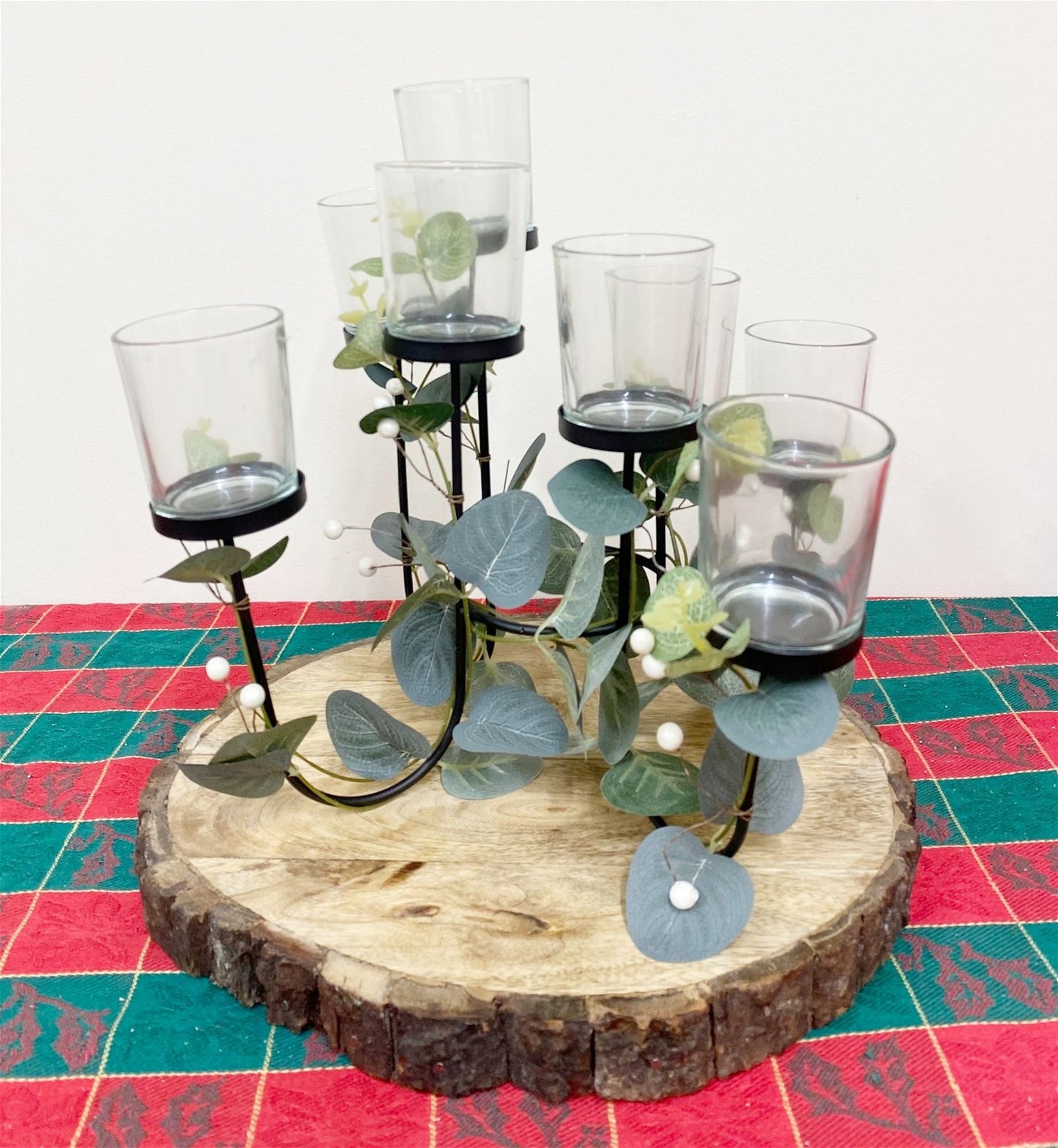 Eucalyptus Dressed Eight Piece Tealight Holder