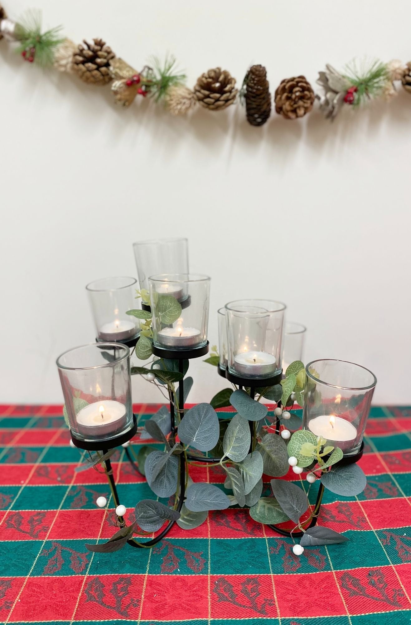 Eucalyptus Dressed Eight Piece Tealight Holder