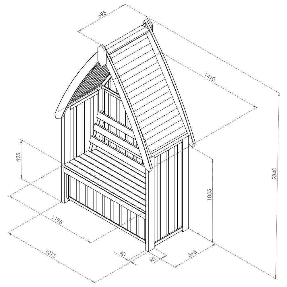 Cheltenham Arbour With Storage Box