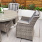 Yale - 4 Seat Set with 120cm Round Table (Grey Cushions).