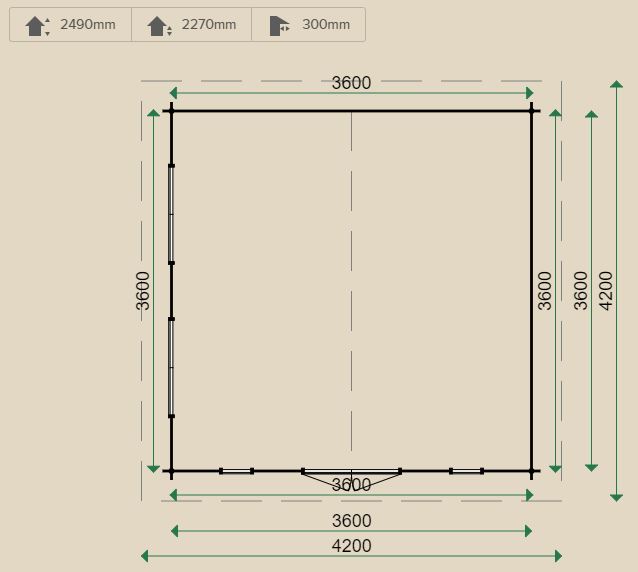 Lugarde Log Cabin York 28mm Log 3.5m x 5.0m