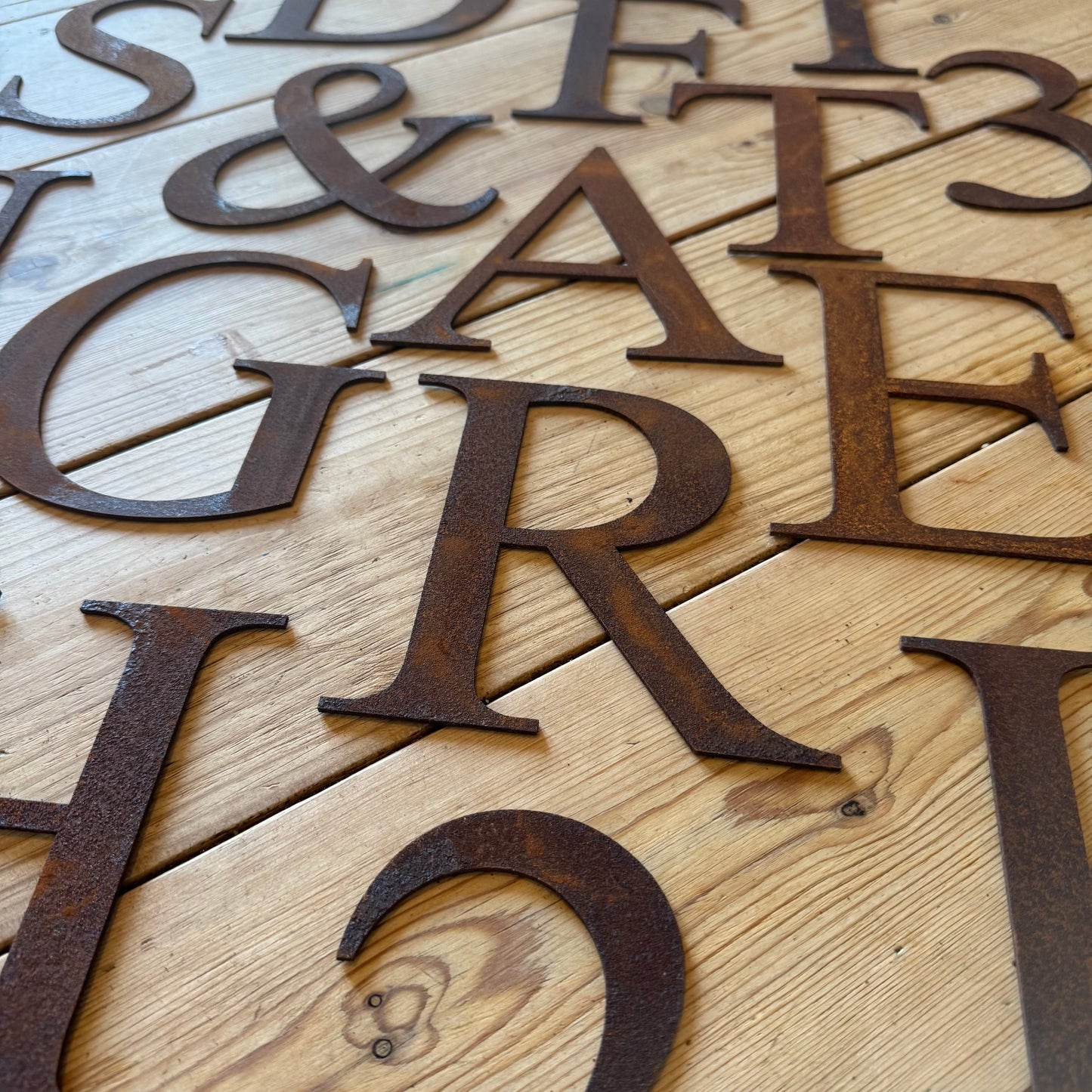 Classic Rusty Metal Letters 5" And 12" A-Z 0-9 Rustic Signs For The Home And Garden