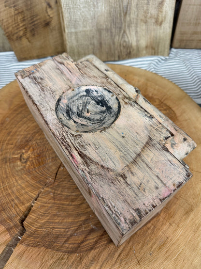 Rustic Church Candle Holder / Indian Pillar Base Holder / Farmhouse Decor Pink