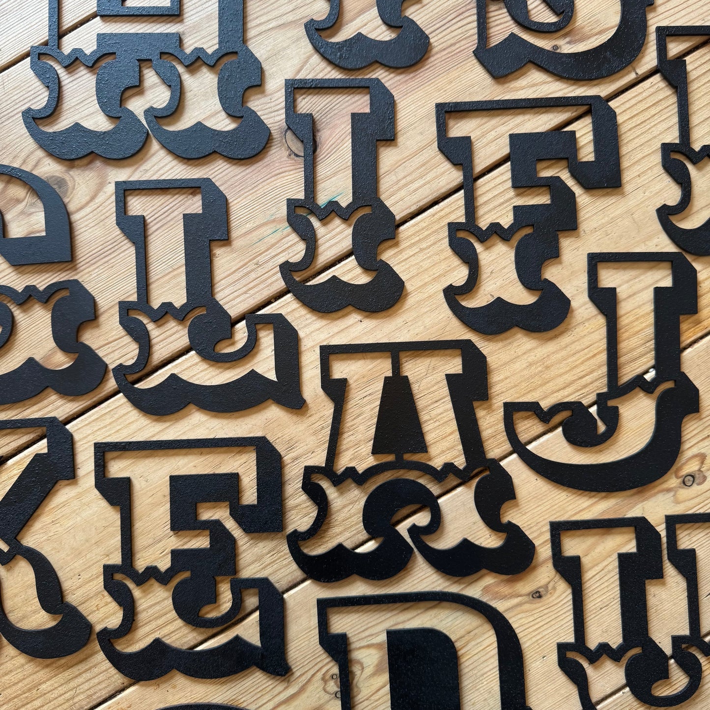 Rustic Black Metal Carnival Letters A–Z | 5” or 12” Alphabet