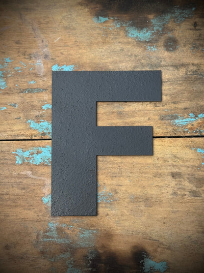 12" and 5" Black Fat Font Metal Letters.