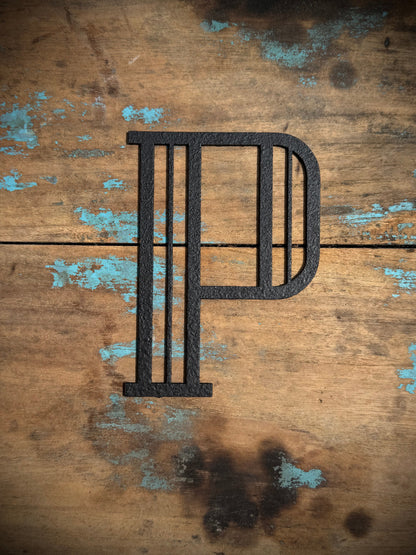 Black 5" or 12" Art Deco Metal Lettering A-Z 0-9