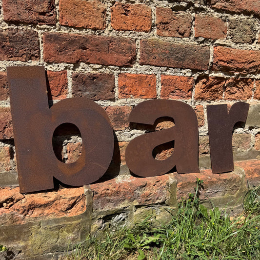 BAR Metal Letters Sign