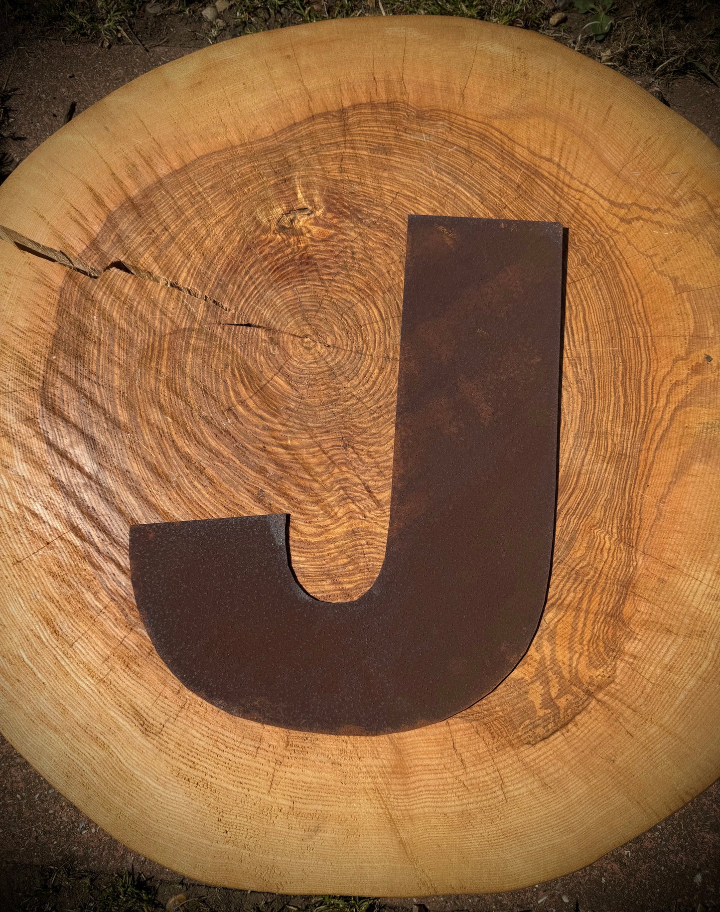 5” Rusty Metal Alphabet Letters A–Z | Fat Font Steel Lettering