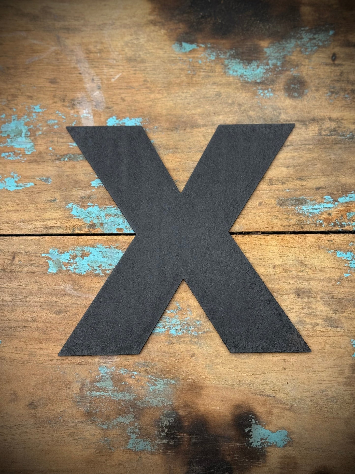 12" and 5" Black Fat Font Metal Letters.