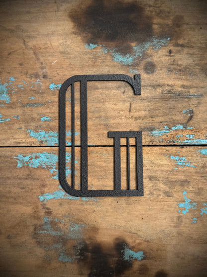 Black 5" or 12" Art Deco Metal Lettering A-Z 0-9