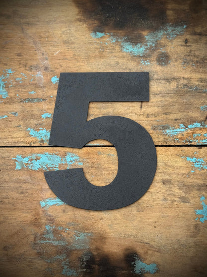 12" and 5" Black Fat Font Metal Letters.