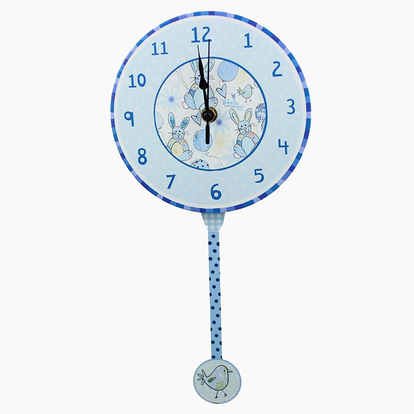 Peel & Sardine "Blue Bunny" Pendulum Clock