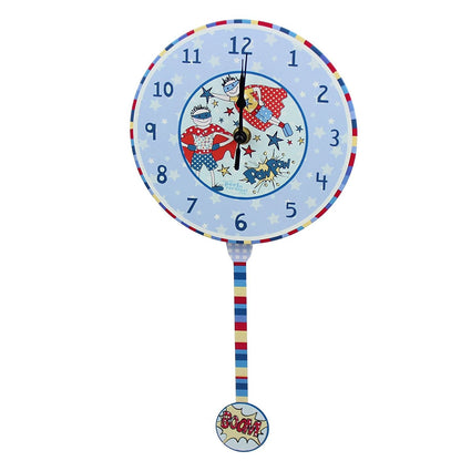 Peel & Sardine "Superhero" Pendulum Clock