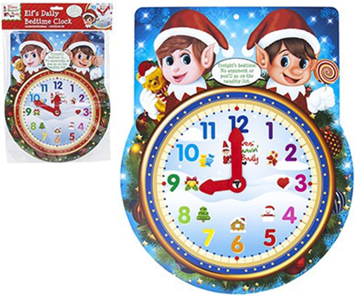 ELF CHILDREN'S BEDTIME CLOCK WITH ADJUSTABLE HANDS  one