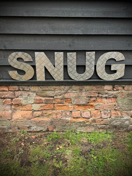 SNUG Aluminium Checker Plate Lettering 12 inch (last one)