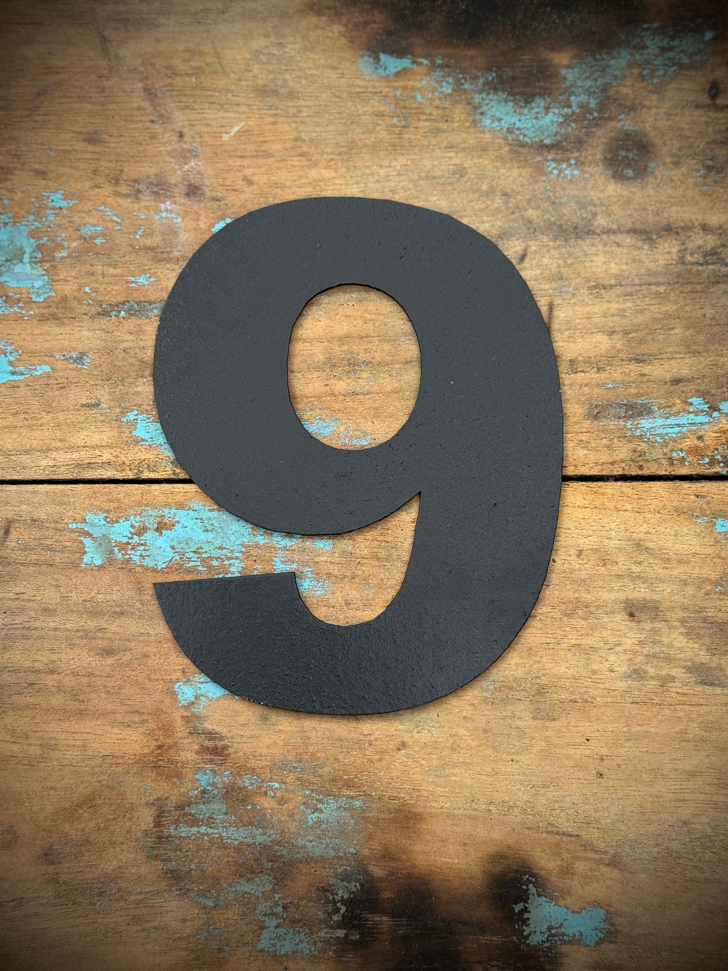 12" and 5" Black Fat Font Metal Letters.