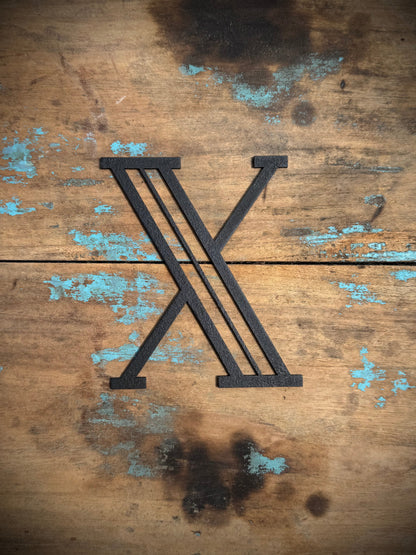 Black 5" or 12" Art Deco Metal Lettering A-Z 0-9