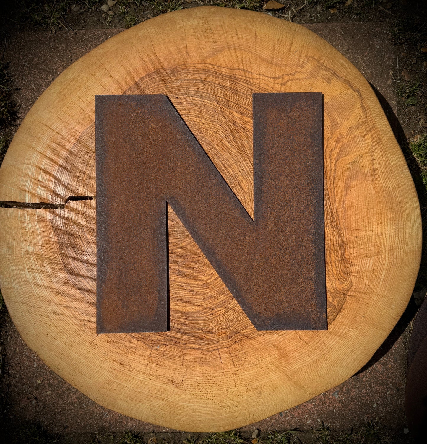 12″ Rusty Fat Font Metal Letters A–Z & 0–9