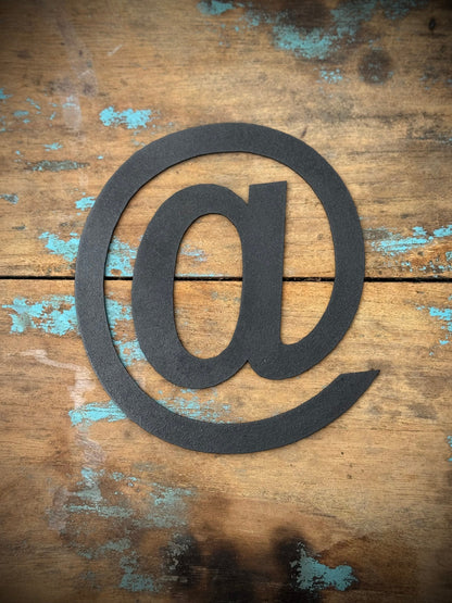 12" and 5" Black Fat Font Metal Letters.