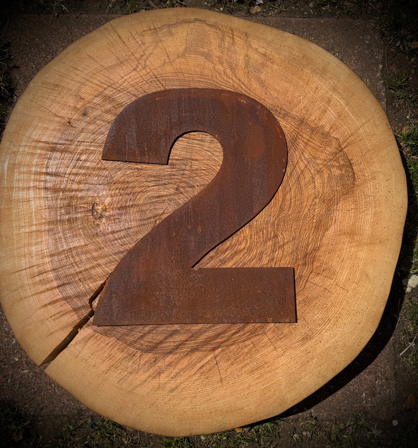 12″ Rusty Fat Font Metal Letters A–Z & 0–9