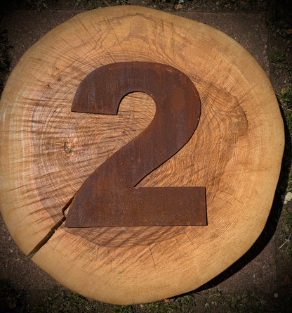 12″ Rusty Fat Font Metal Letters A–Z & 0–9