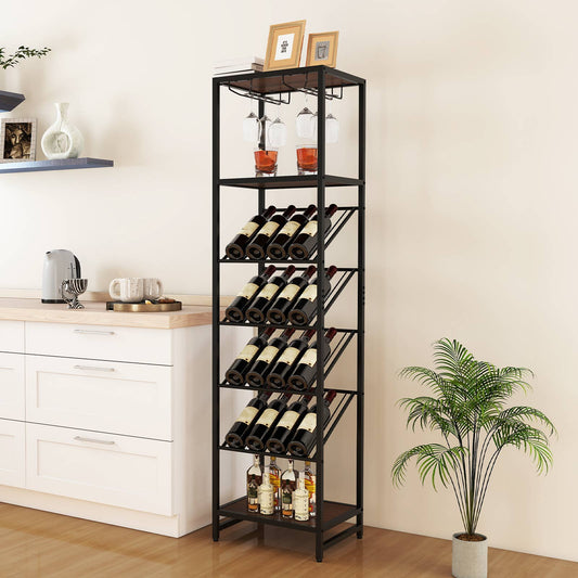 7-Tier Freestanding Wine Rack Liquor Storage Stand