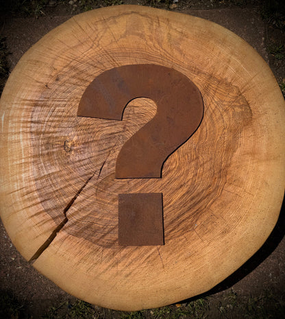 5” Rusty Metal Alphabet Letters A–Z | Fat Font Steel Lettering