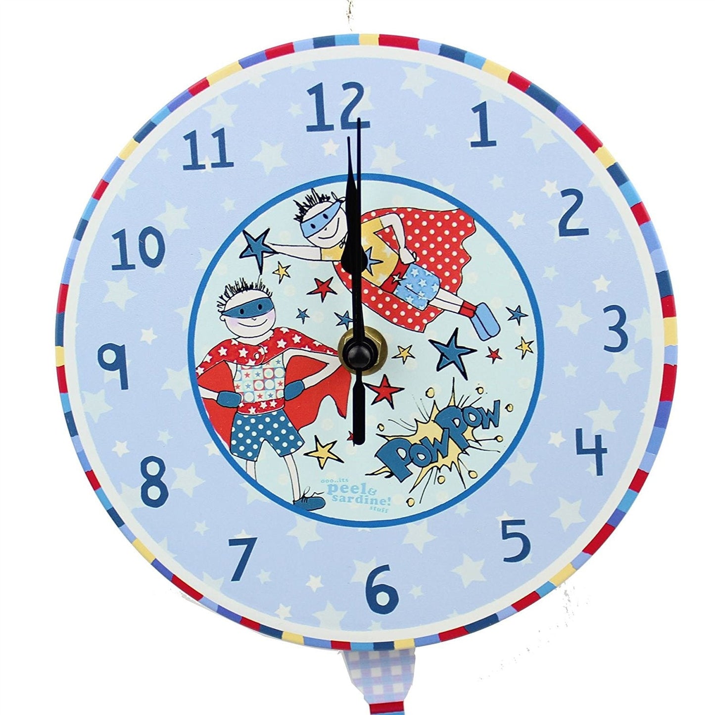Peel & Sardine "Superhero" Pendulum Clock