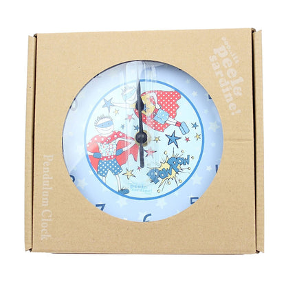 Peel & Sardine "Superhero" Pendulum Clock