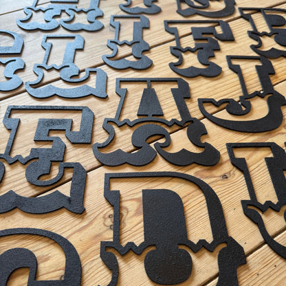 Rustic Black Metal Carnival Letters A–Z | 5” or 12” Alphabet