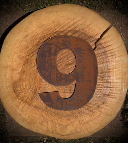 5” Rusty Metal Alphabet Letters A–Z | Fat Font Steel Lettering