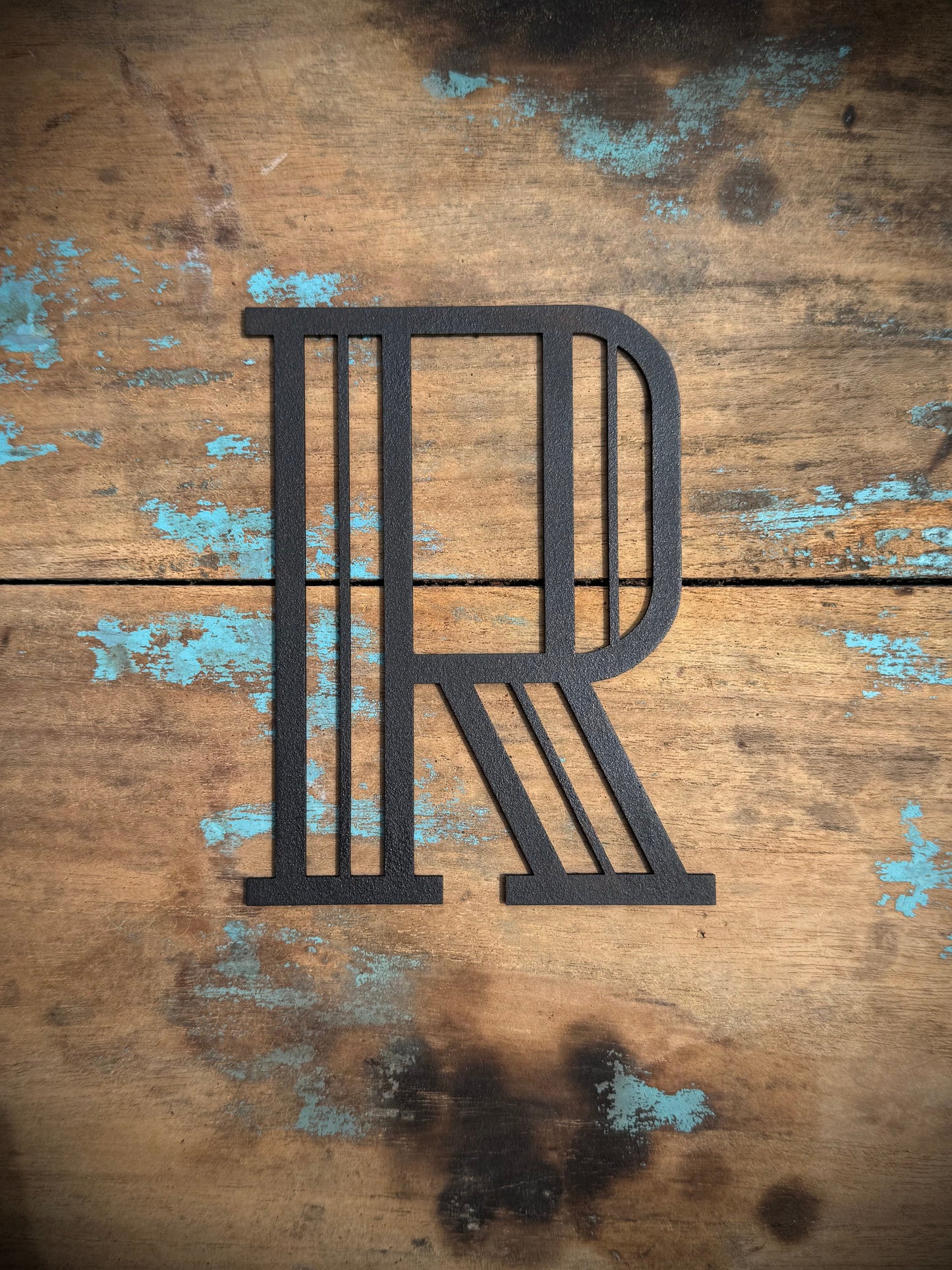 Black 5" or 12" Art Deco Metal Lettering A-Z 0-9