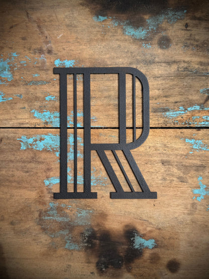 Black 5" or 12" Art Deco Metal Lettering A-Z 0-9