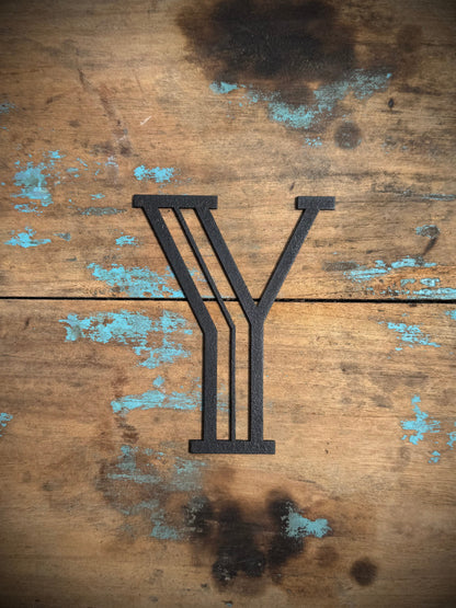 Black 5" or 12" Art Deco Metal Lettering A-Z 0-9