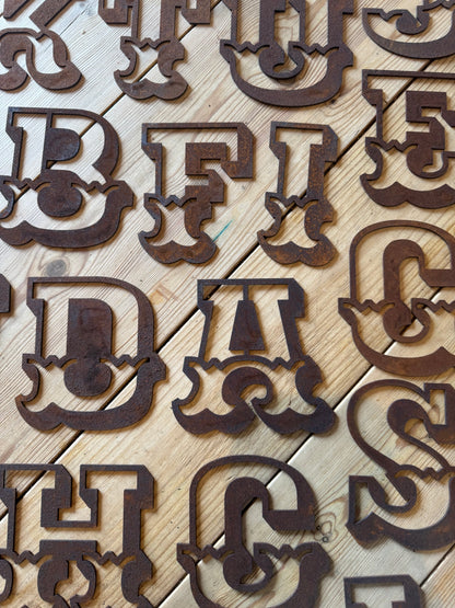 Rusty 5" Carnival Metal Letters A-Z