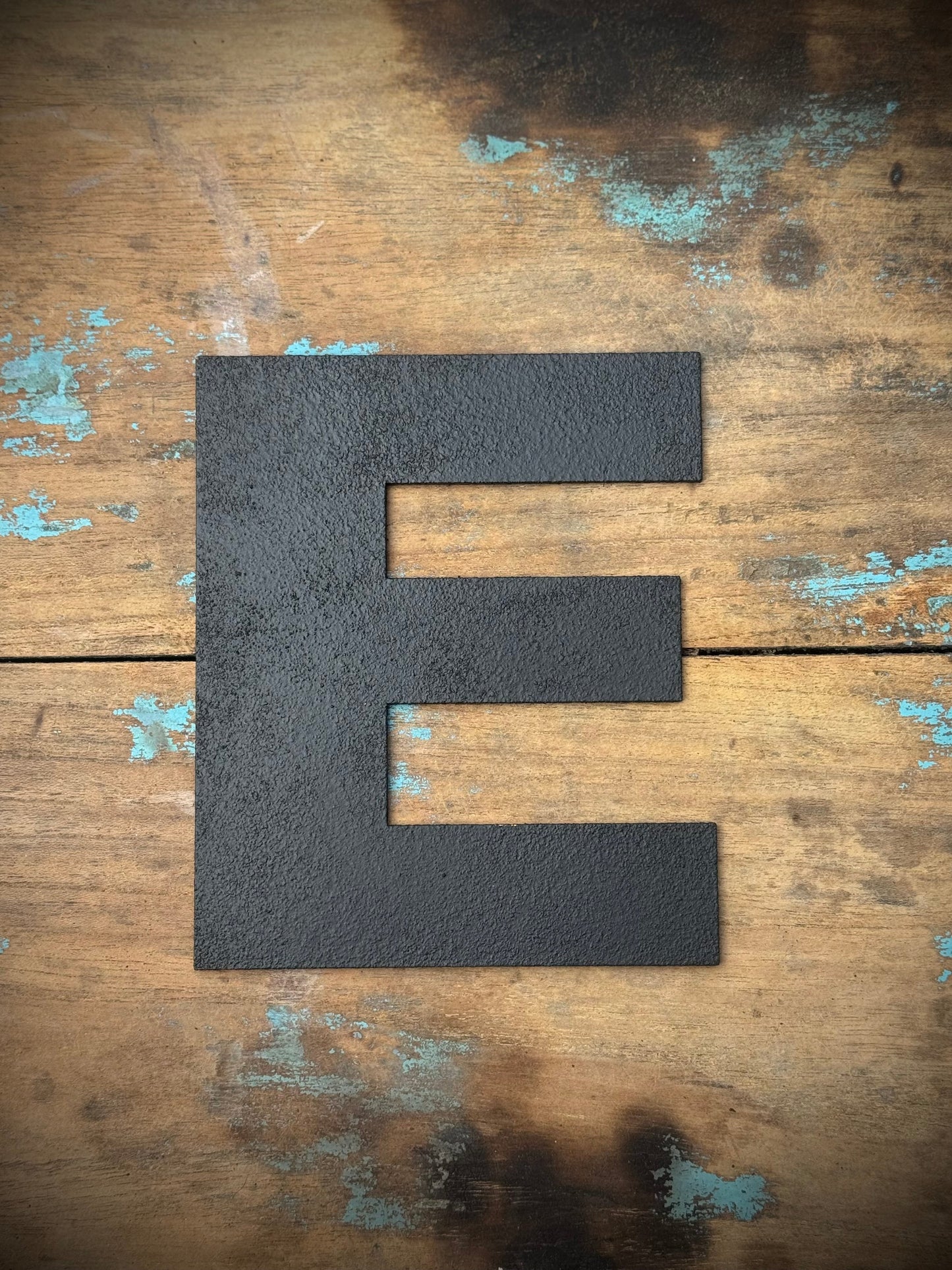 12" and 5" Black Fat Font Metal Letters.