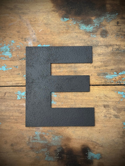 12" and 5" Black Fat Font Metal Letters.