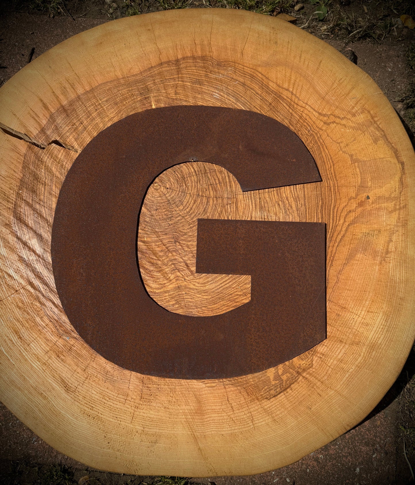 12″ Rusty Fat Font Metal Letters A–Z & 0–9