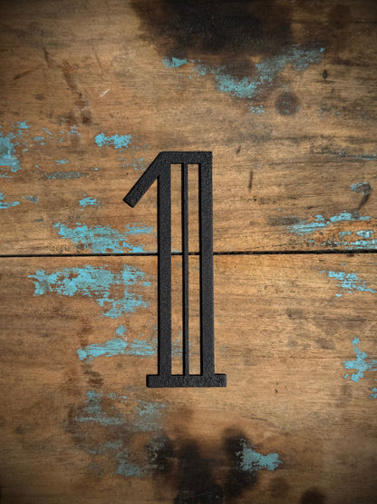 Black 5" or 12" Art Deco Metal Lettering A-Z 0-9