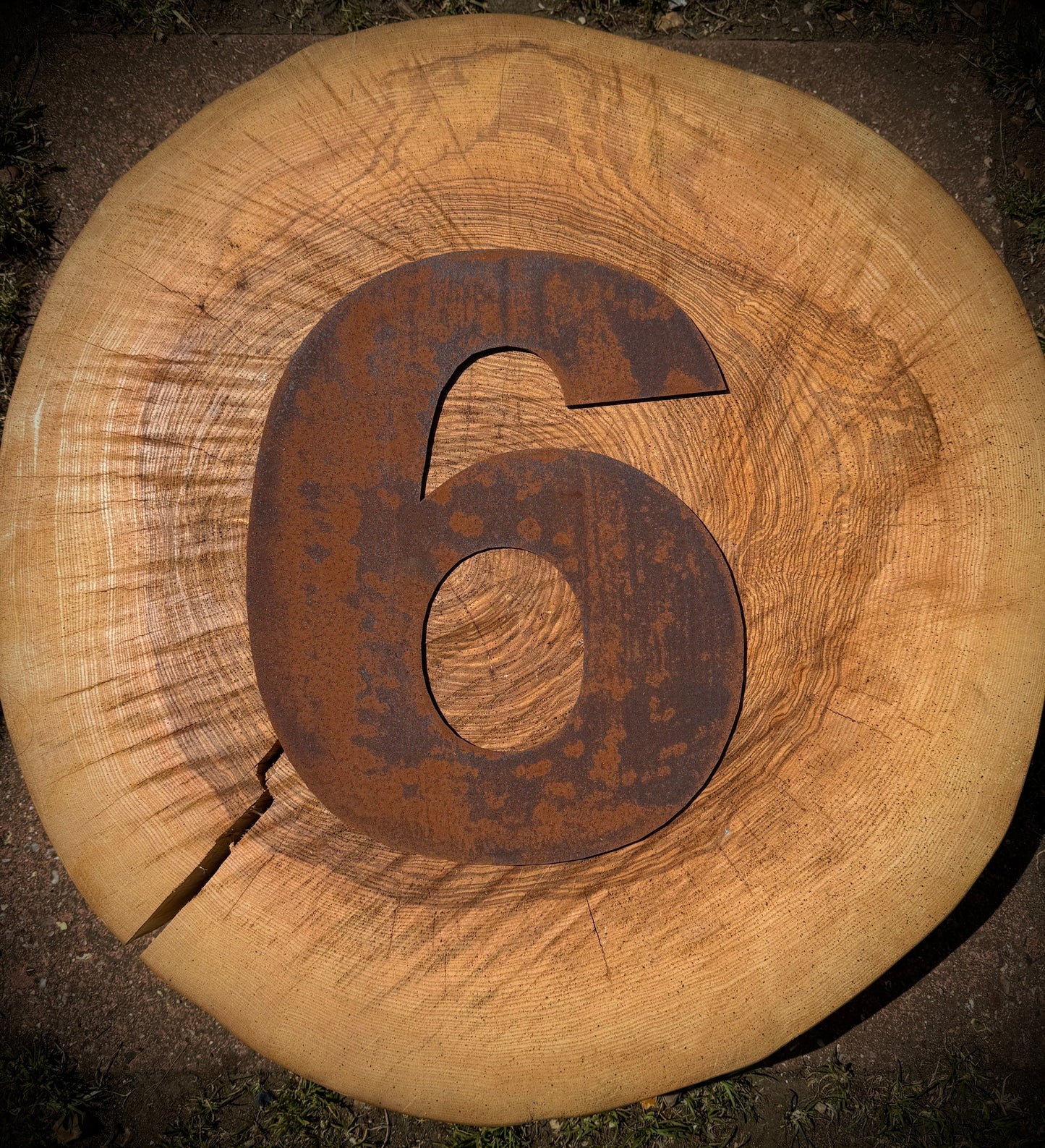 5” Rusty Metal Alphabet Letters A–Z | Fat Font Steel Lettering