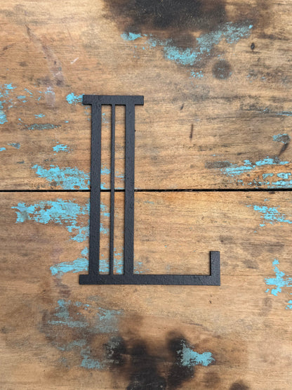 Black 5" or 12" Art Deco Metal Lettering A-Z 0-9