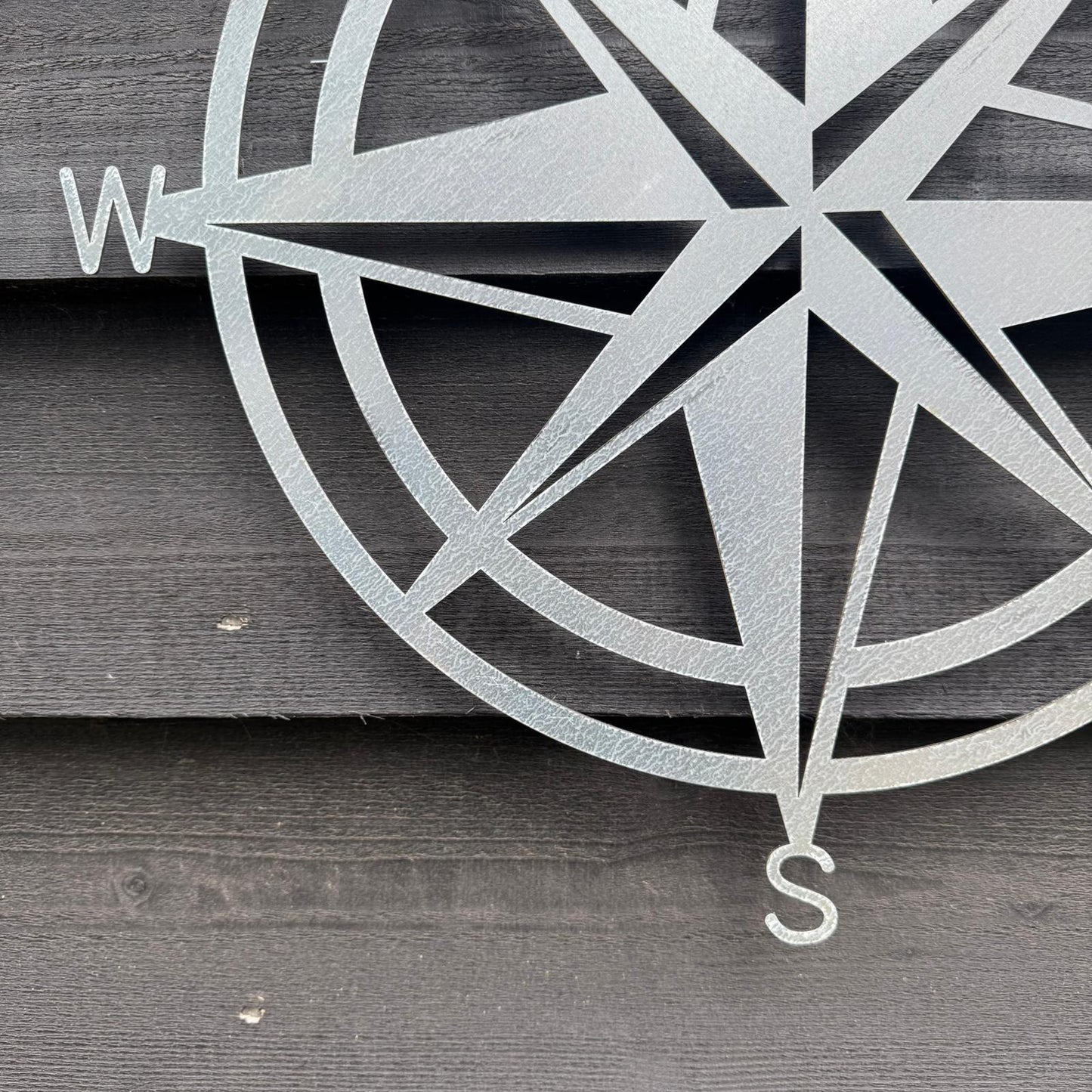 Galvanized Steel Compass Wall Decoration