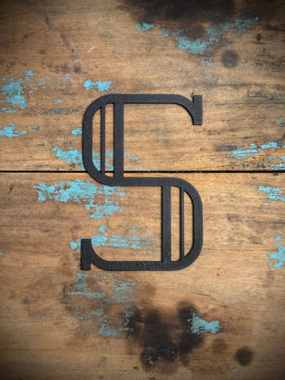 Black 5" or 12" Art Deco Metal Lettering A-Z 0-9